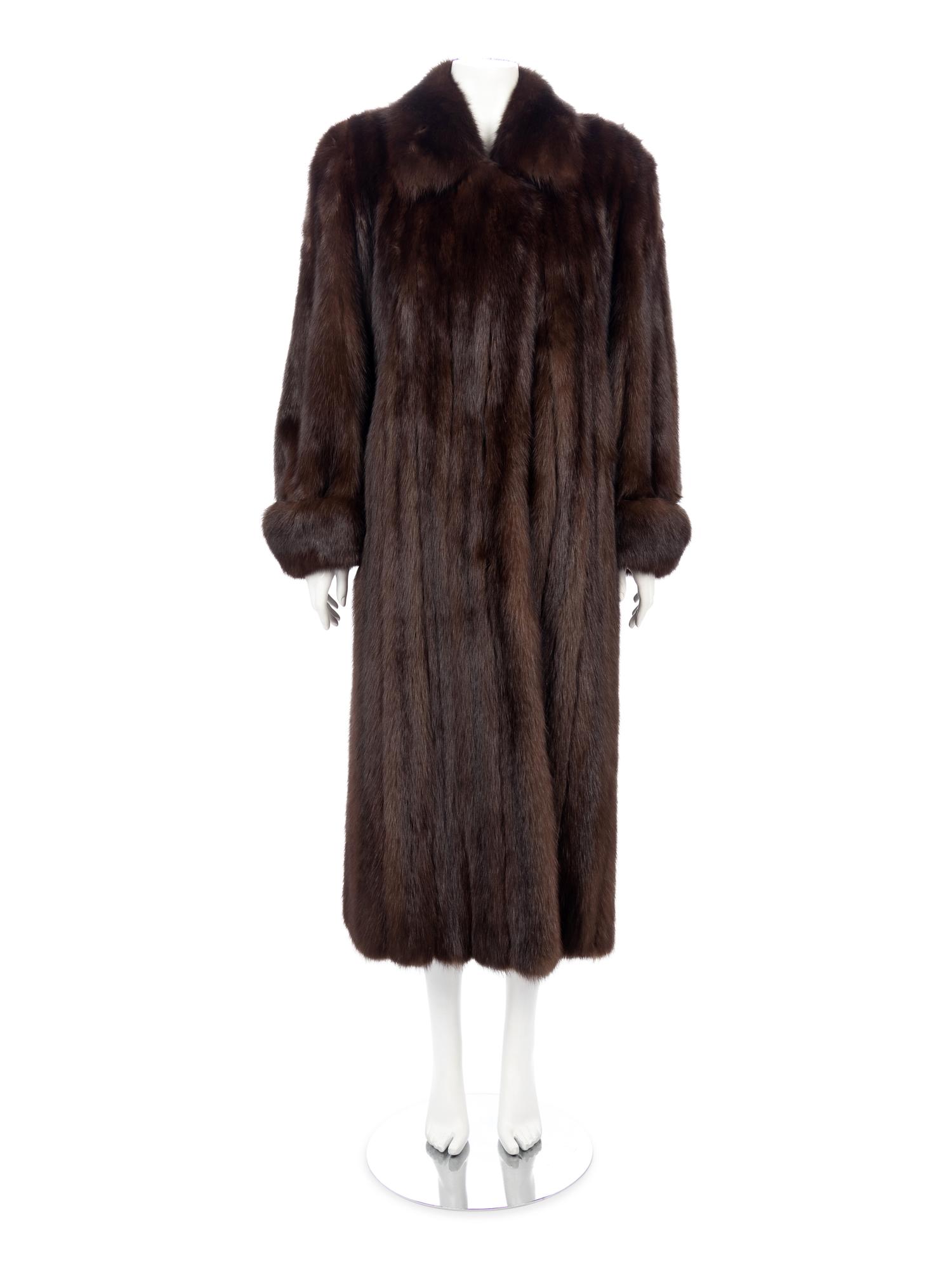 Revillon Dark Brown Sable Fur Coat