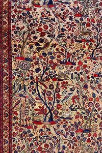 A Kashan Wool Rug 12 feet 9 inches x 10 feet 4 inches. — 20TH CENTURY