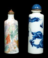 Three Chinese Porcelain Snuff Bottles