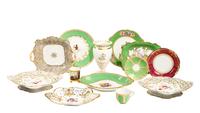 A Collection of Twelve English Porcelain Articles