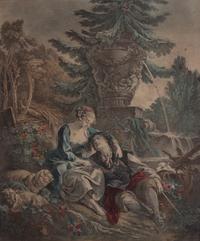 A Set of Three French Color Engravings Largest 13 x 17 1/4 inches. — LATE 19TH CENTURY