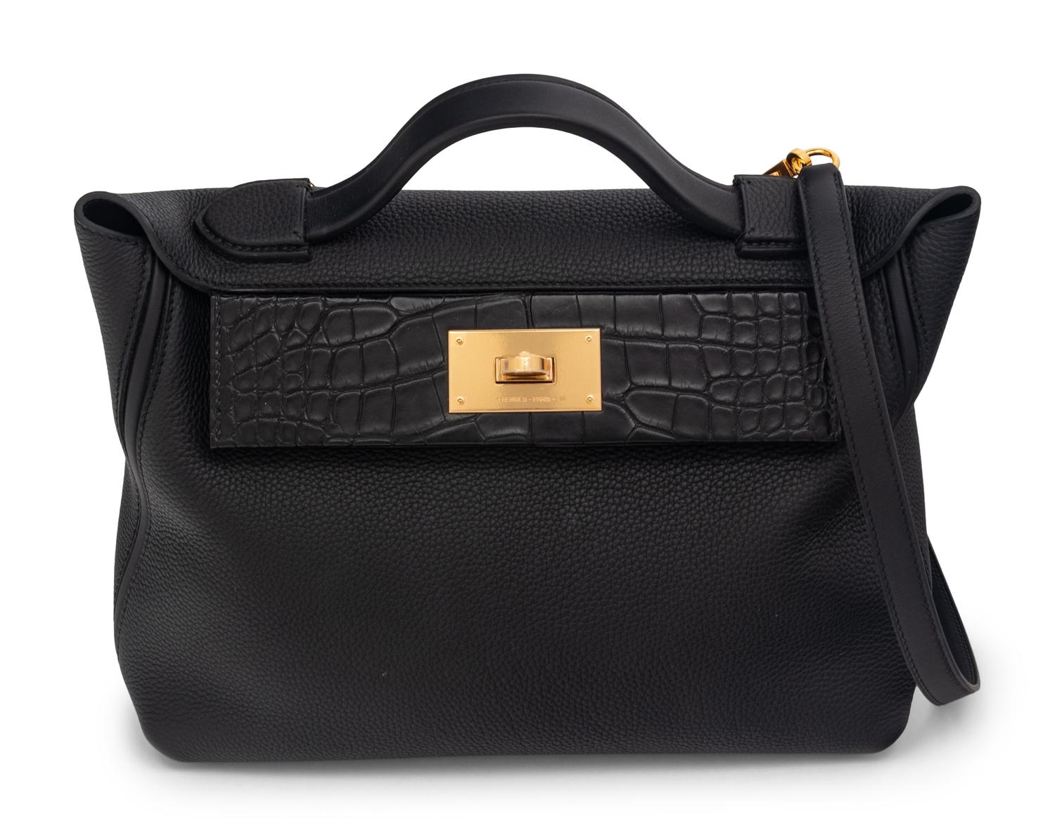 HERMÈS TOUCH 24/24 29 IN TOGO LEATHER AND MATTE ALLIGATOR