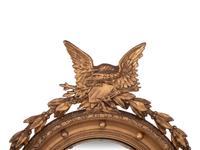 A Federal Style Giltwood Convex Mirror
