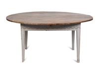 An Italian Style Painted Faux Marble-Top Dining Table