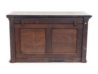 A Renaissance Revival Carved Oak Trunk with Iron Mounts — 19TH/20TH CENTURY