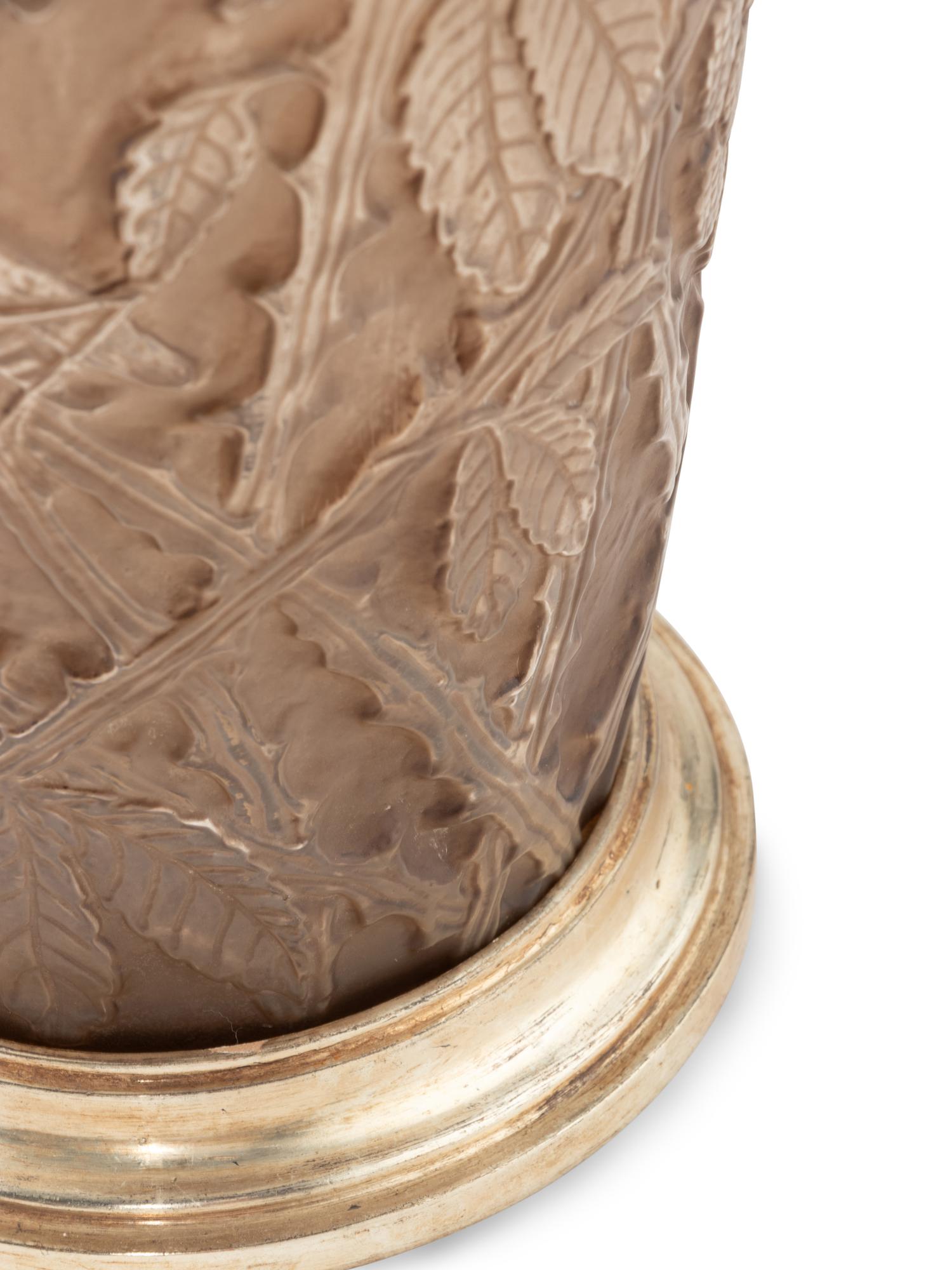 A Cast Glass Table Lamp