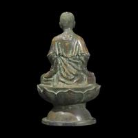 A Patinated Bronze Figure of a Seated Boddhisattva, Possibly Vietnamese 或爲越南 銅鎏金菩薩像