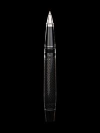 Conway Stewart: Churchill-Ebonite and Silver Trim Limited Edition Rollerball Pen