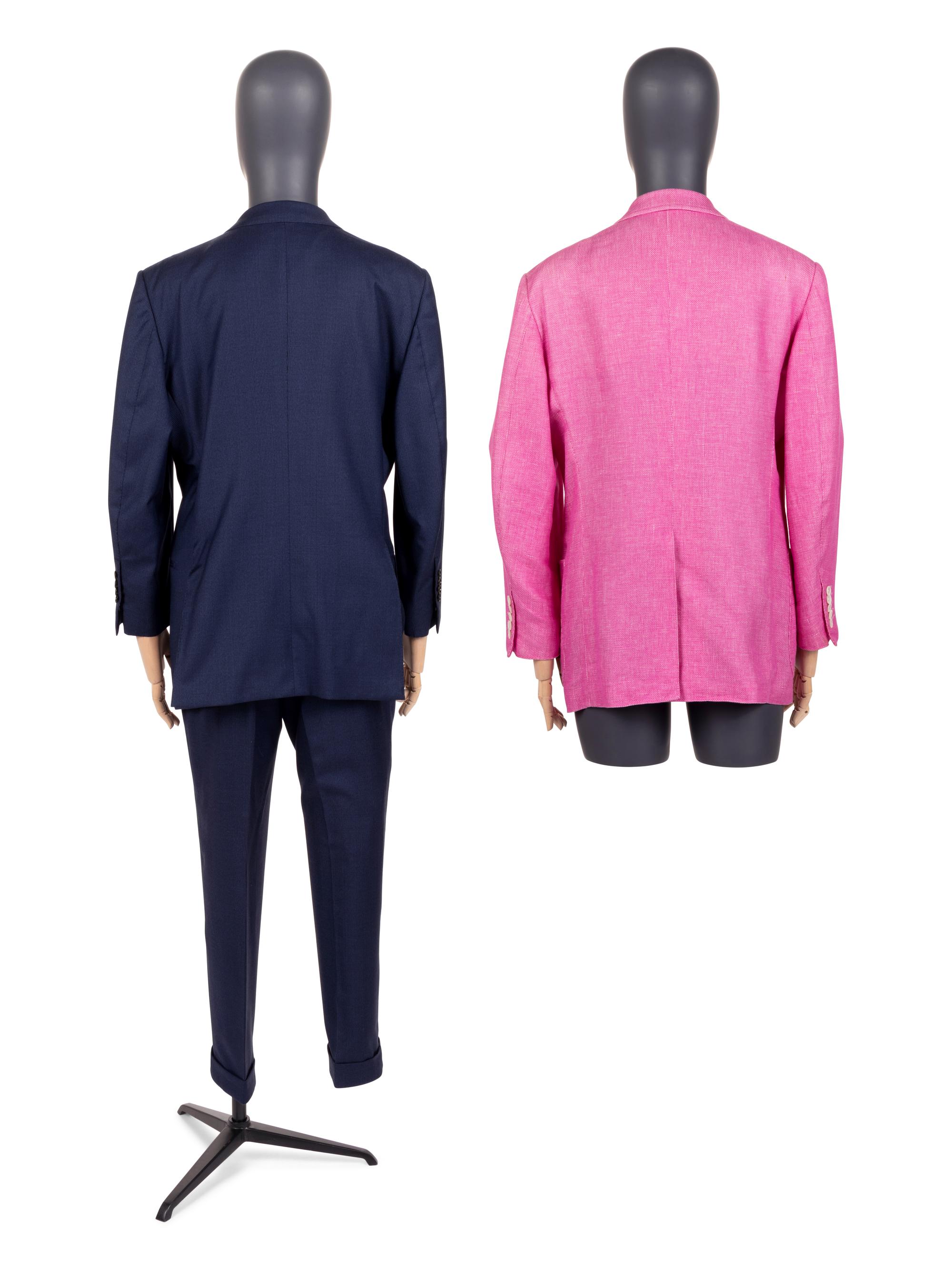 Three Tom Ford Menswear Items: One Two-Piece Suit and One Pink Jacket, 2000s