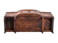 A Miniature Late Federal Tiger Maple and Walnut Hinged Lid Sideboard