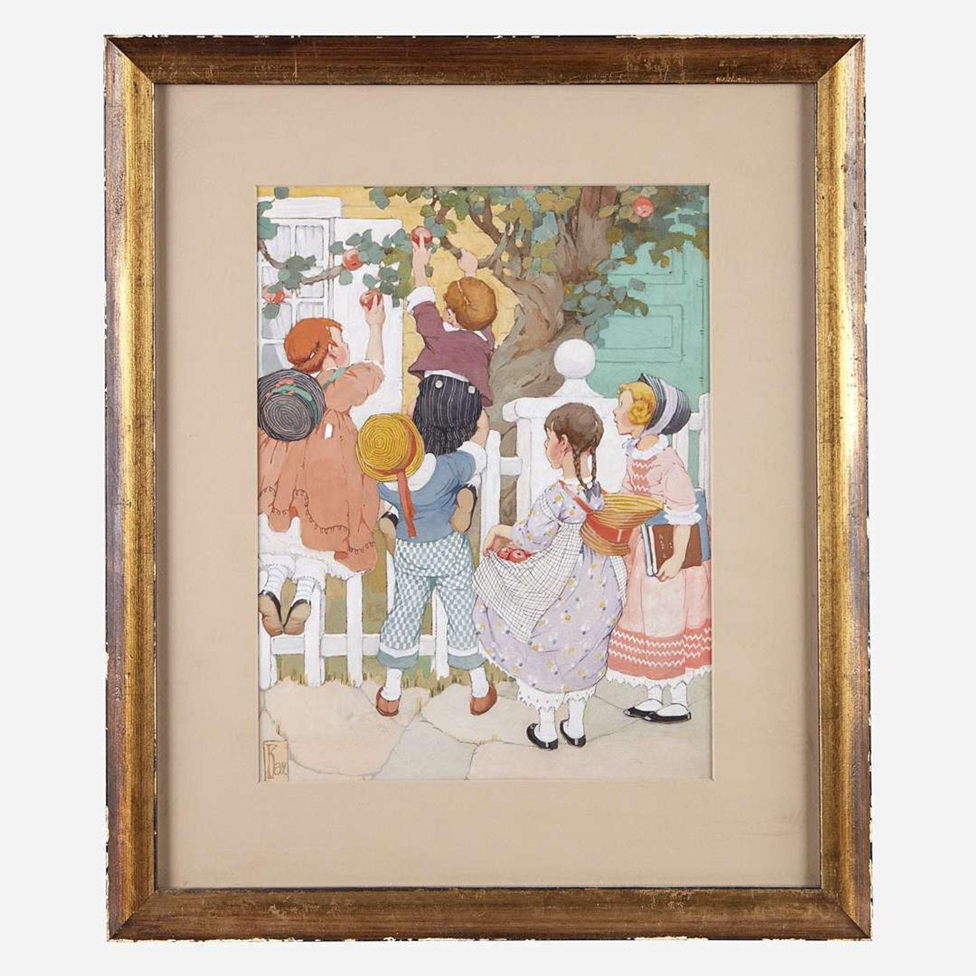 Gertrude Alice Kay (American, 1884-1939) Cover Illustration and Frontispiece from 'Adventures in Our Street'