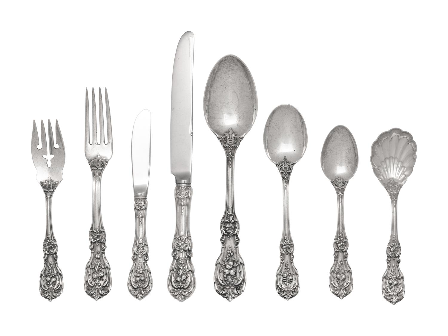 A Reed and Barton Francis I Silver Flatware Service