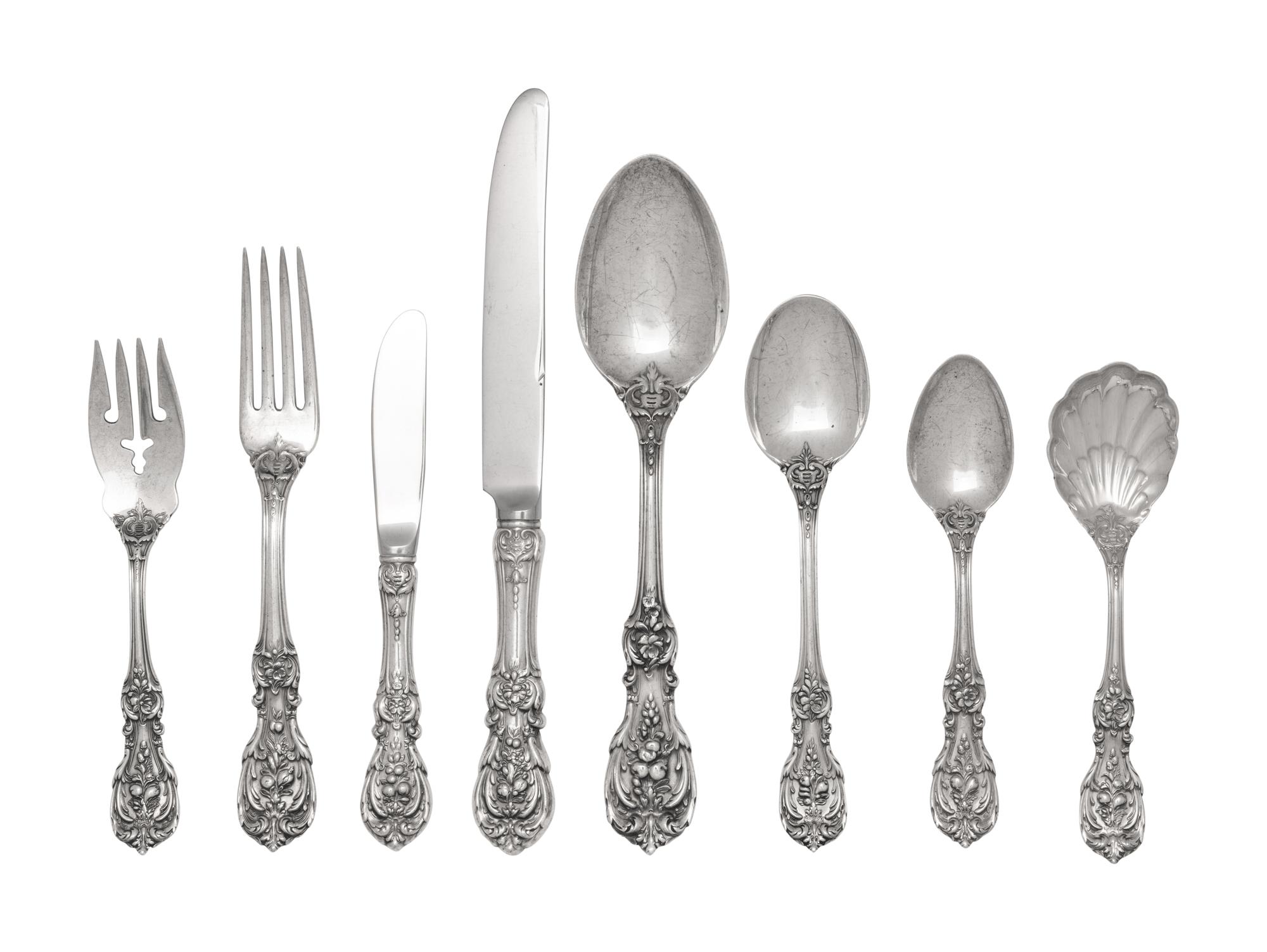 A Reed and Barton Francis I Silver Flatware Service