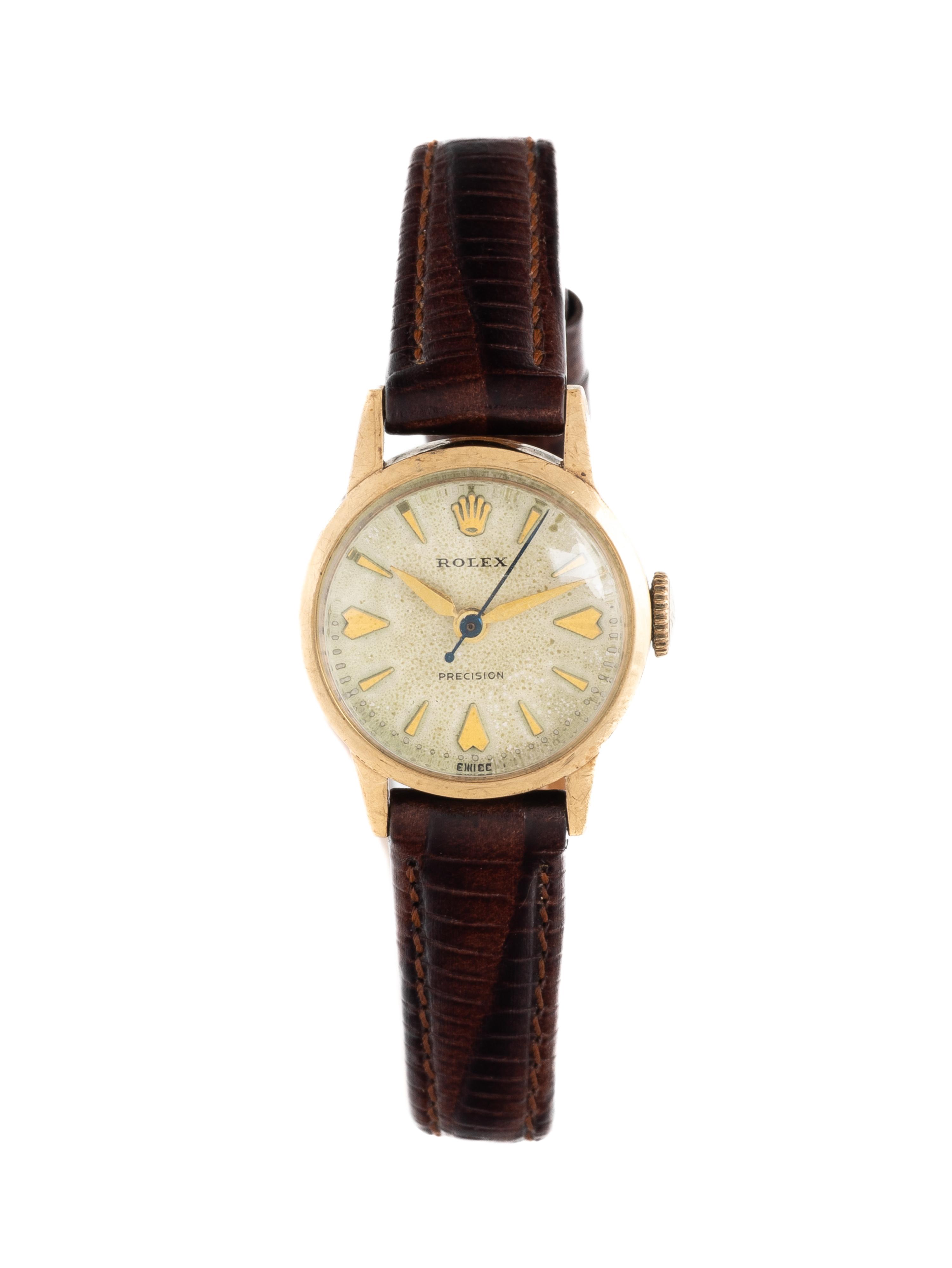 ROLEX, REF. 9169 9K YELLOW GOLD VINTAGE 'PRECISION' WATCH, BOX & CERTIFICATE