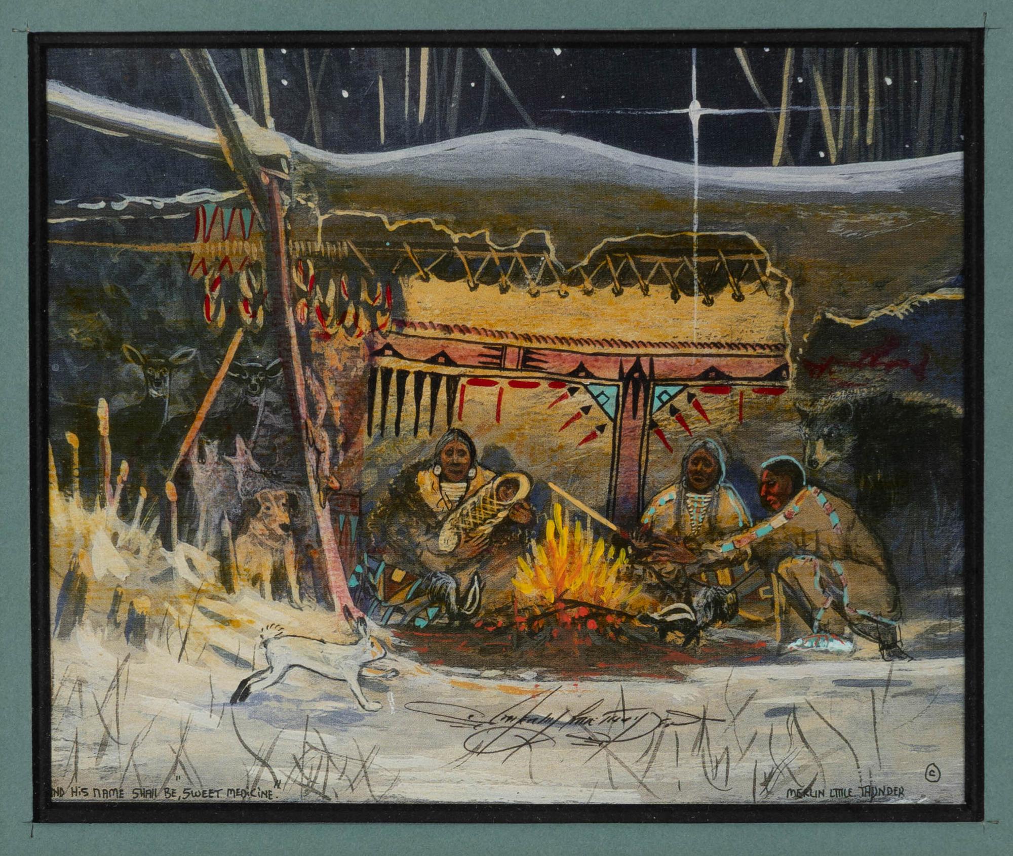 Merlin Little Thunder (Cheyenne, b. 1956) — And His Name Shall Be, "Sweet Medicine"