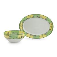Two Hermès Africa Porcelain Serving Articles