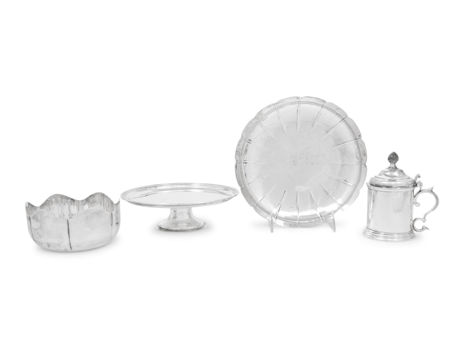 A Group of Four Irish Silver Table Articles