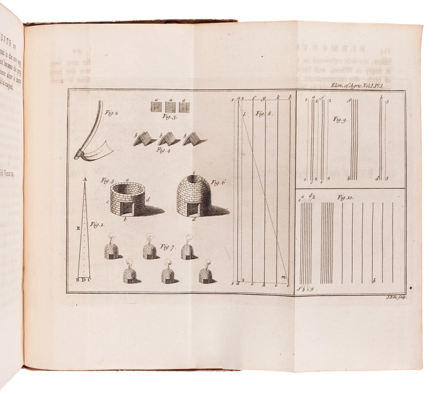 DUHAMAL DU MONCEAULE, Henri Lewis (1700-1782). The Elements of Agriculture . Philip Miller, translator. London: P. Vaillant & T. Durham & R. Baldwin, 1764.
