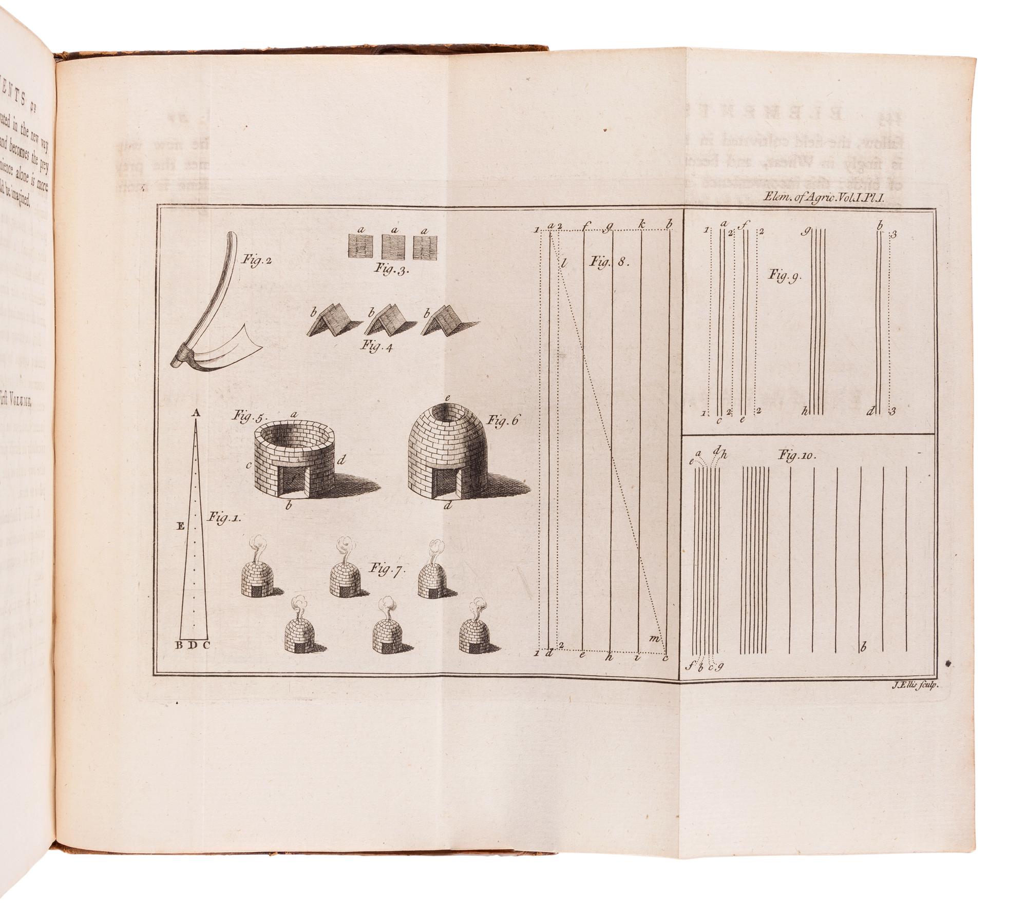 DUHAMAL DU MONCEAULE, Henri Lewis (1700-1782). The Elements of Agriculture . Philip Miller, translator. London: P. Vaillant & T. Durham & R. Baldwin, 1764.
