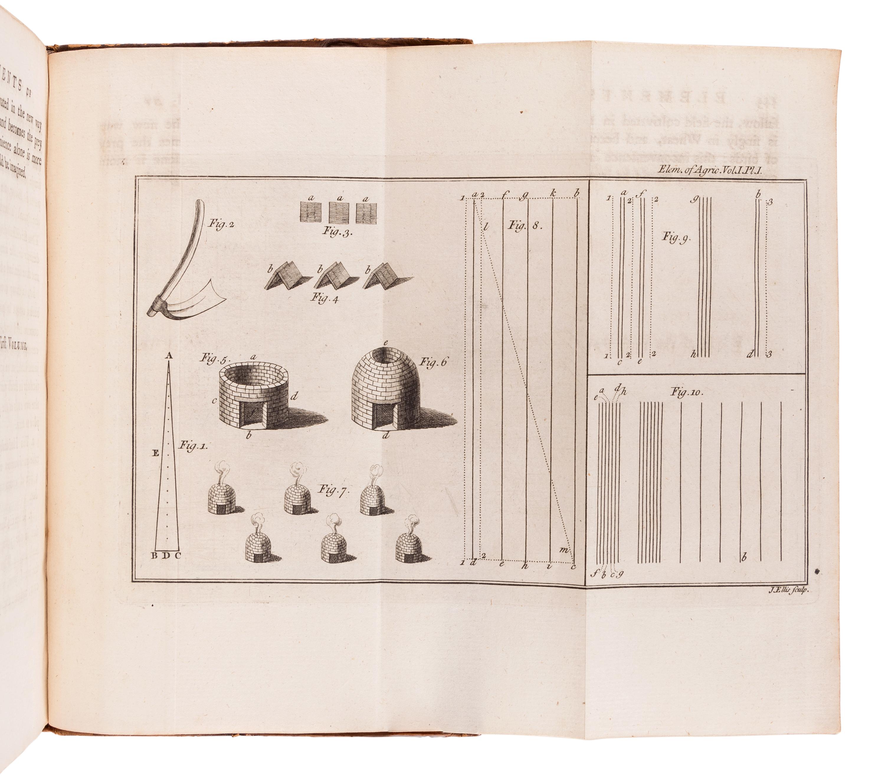 DUHAMAL DU MONCEAULE, Henri Lewis (1700-1782). The Elements of Agriculture . Philip Miller, translator. London: P. Vaillant & T. Durham & R. Baldwin, 1764.