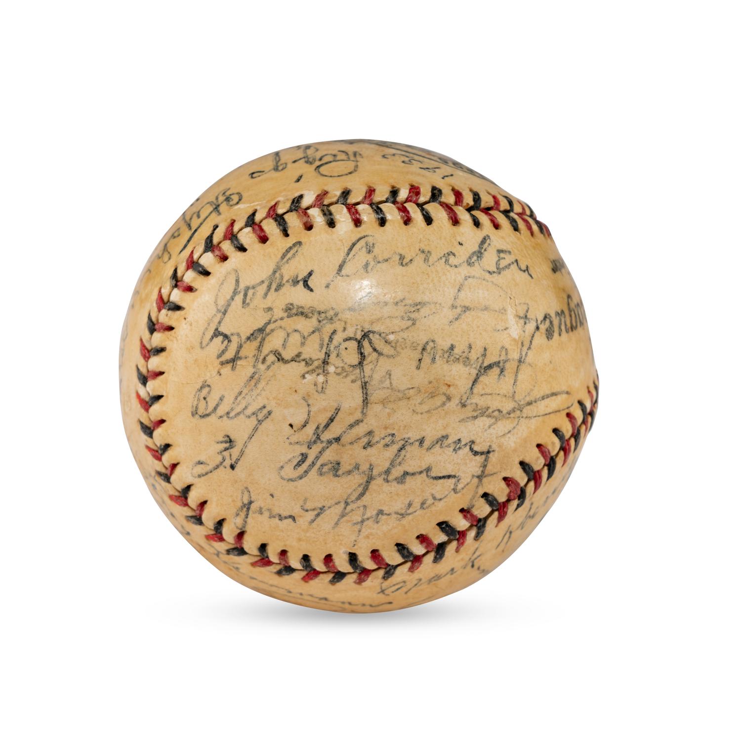A 1933 Chicago Cubs Team Signed Autograph Baseball (JSA Letter of Authenticity),