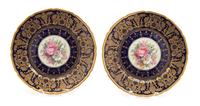 Twelve Rosenthal Polychrome and Gilt Decorated Porcelain Plates — 20TH CENTURY