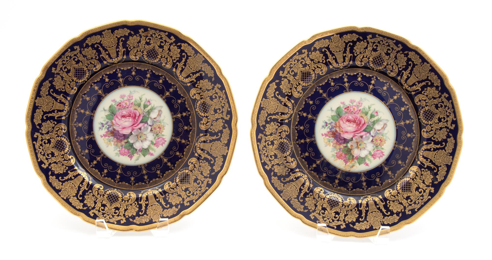 Twelve Rosenthal Polychrome and Gilt Decorated Porcelain Plates — 20TH CENTURY