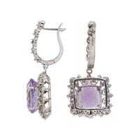 AMETHYST AND DIAMOND EARRINGS