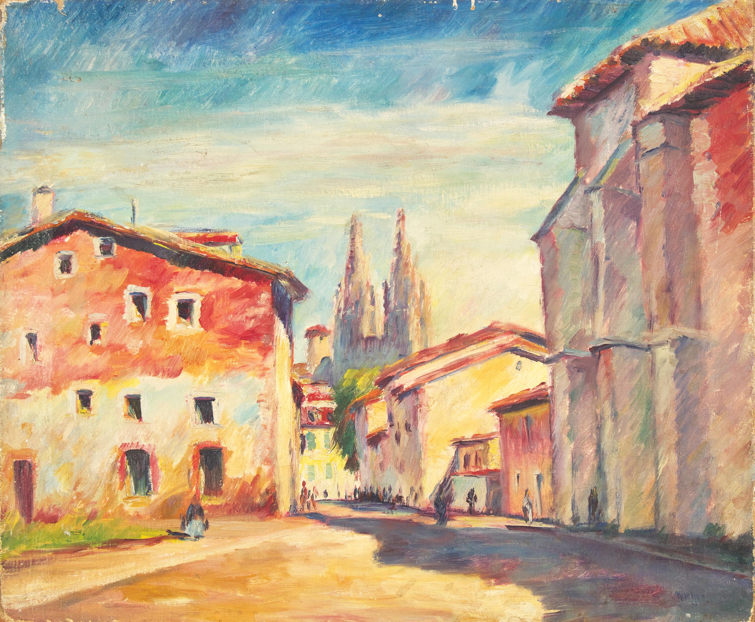 Street in Burgos, Spain , 1923