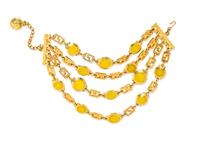 A Gianni Versace Four Strand Greco Link Choker, 12.5" - 16.5".