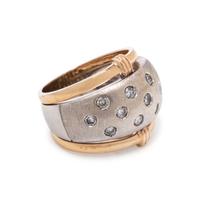 BICOLOR GOLD AND DIAMOND RING