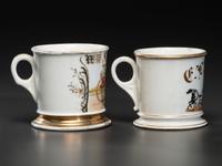 Two Fireman's Occupational Shaving Mugs