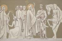 Pierre Puvis de Chavannes (French, 1824-1898) - Sainte Radegonde Prenant le Voile et Saint Loup Arrêtant Attila