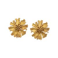 TIFFANY & CO., YELLOW GOLD FLOWER EARRINGS