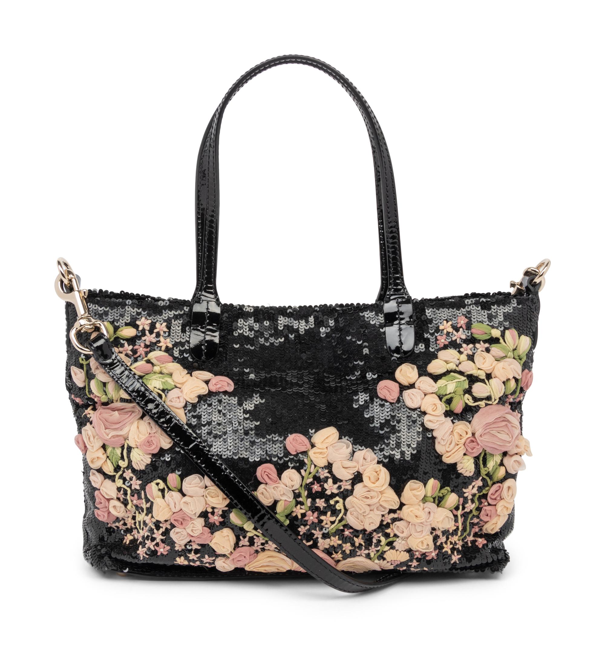 Valentino Sequin and Floral Embroidered Bag