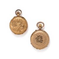 COLLECTION OF YELLOW GOLD OPEN FACE POCKET WATCHES