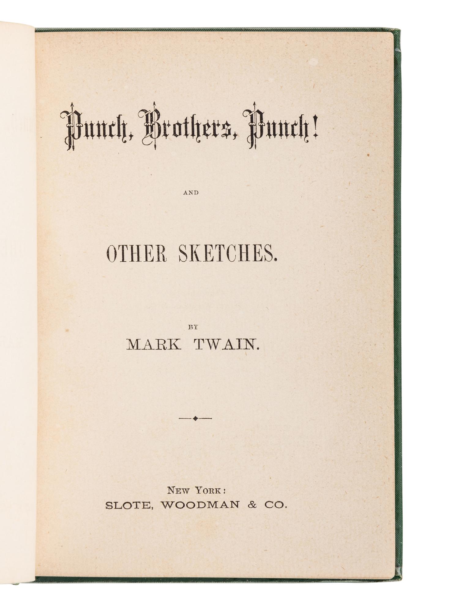 CLEMENS, Samuel Langhorne (“Mark Twain”) (1835-1910). A group of 20 works by Twain, SOME FIRST EDITIONS, comprising: