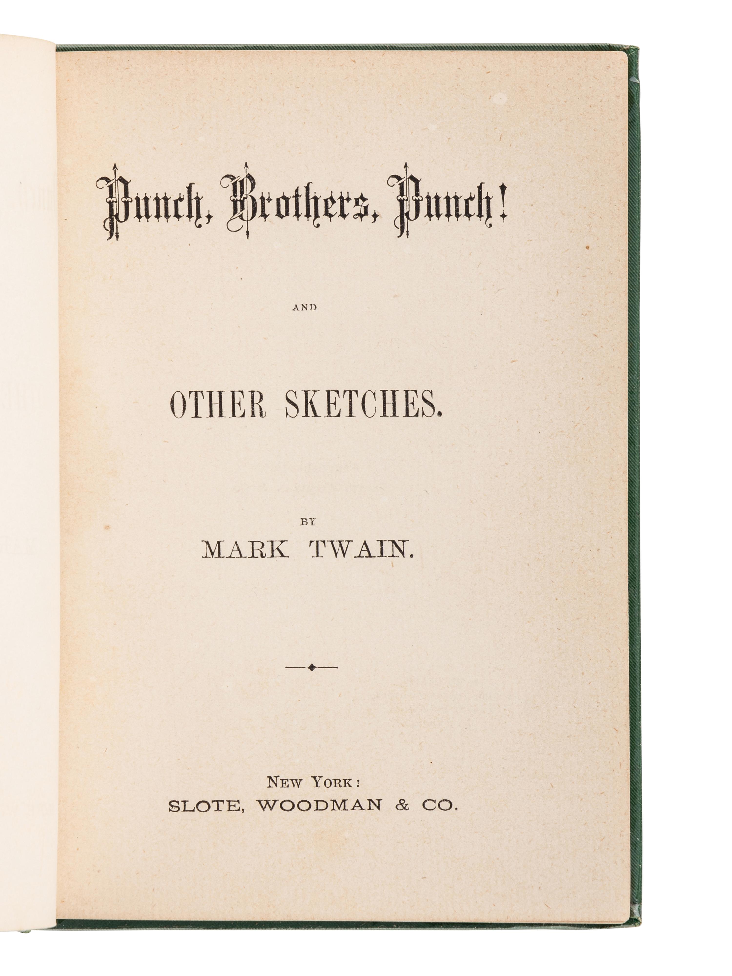 CLEMENS, Samuel Langhorne (“Mark Twain”) (1835-1910). A group of 20 works by Twain, SOME FIRST EDITIONS, comprising: