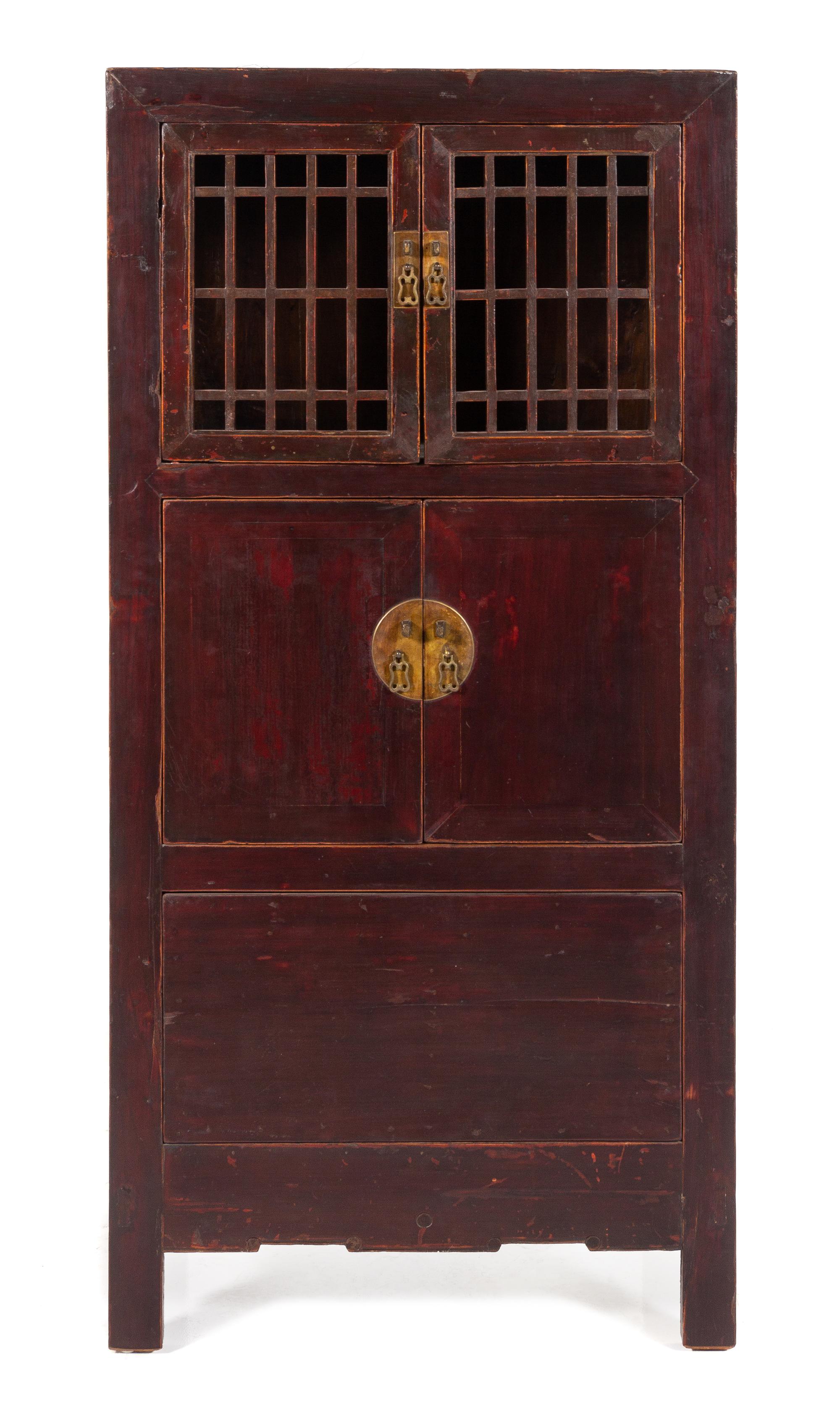 A Chinese Elmwood Cabinet