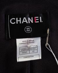 A Chanel Black Wool Tuxedo Jacket, Size 42.