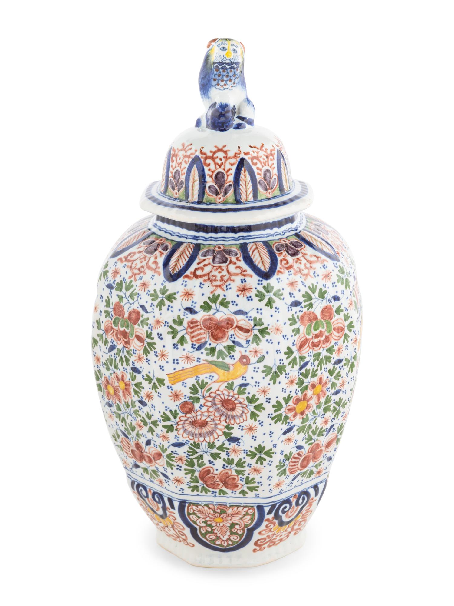 A Delftware Jar and Lid