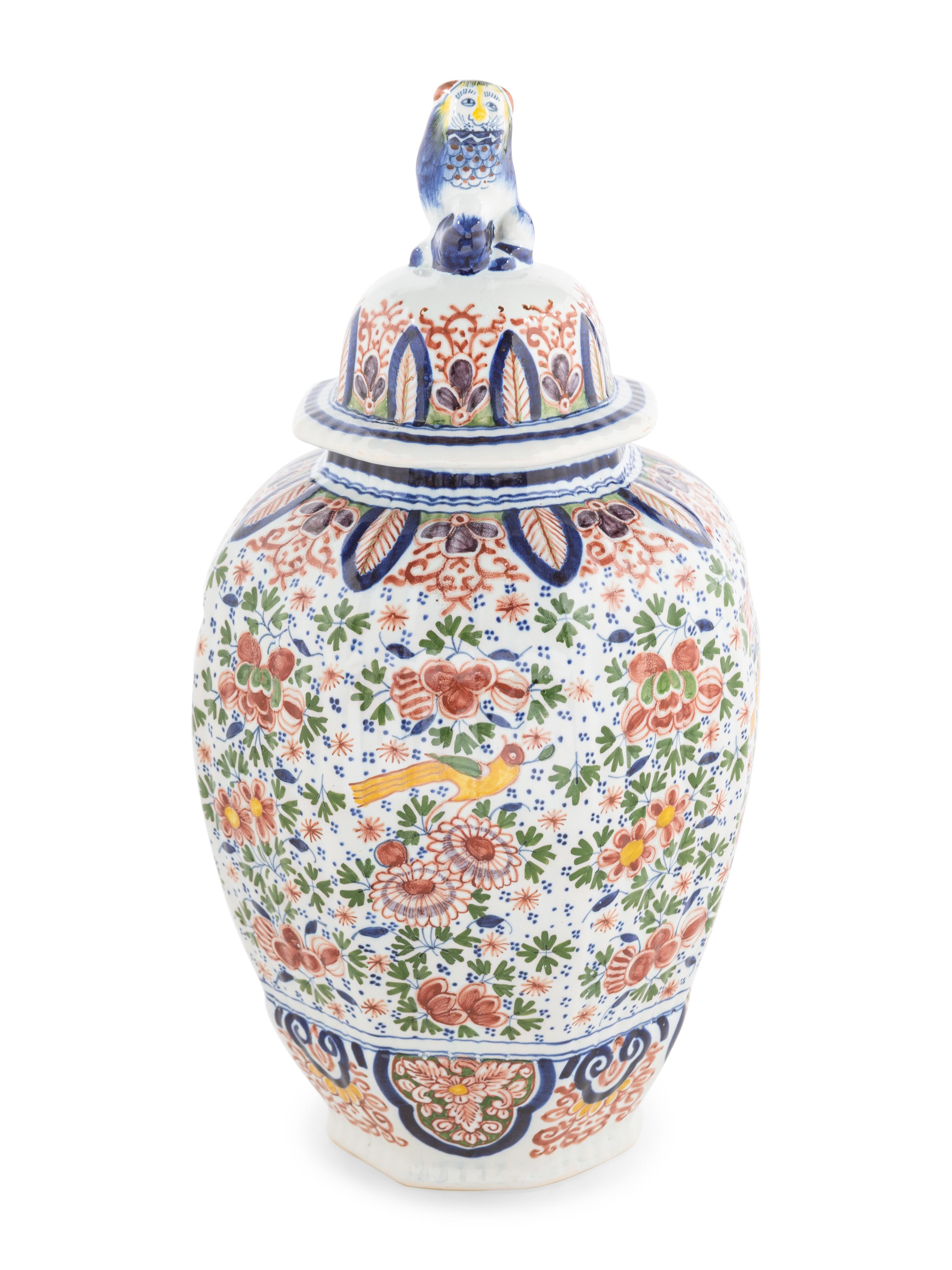 A Delftware Jar and Lid