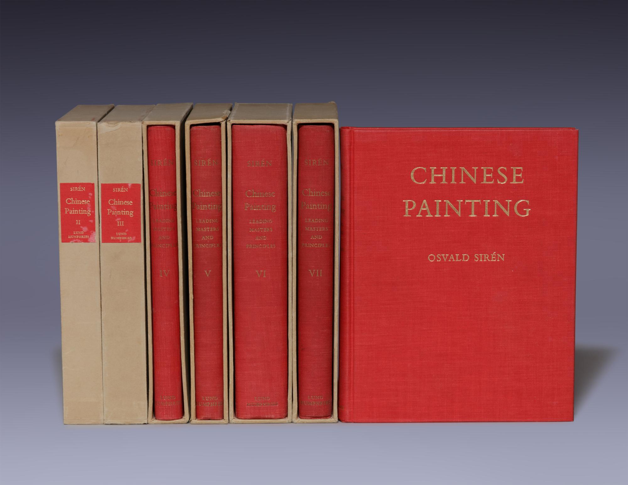 [PAINTING & CALLIGRAPHY] SIRÉN, Osvald (1887-1966). Chinese Painting: Leading Masters and Principles. London: Lund & Humphries, 1956.