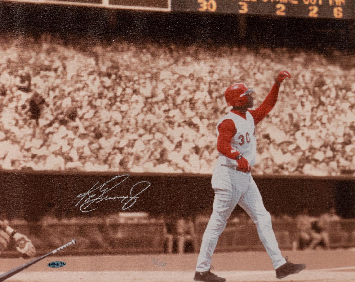 A Ken Griffey Jr. Signed Autograph Canvas Display (Upper Deck Authenticated),
