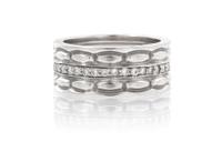An 18 Karat White Gold and Diamond Ring, Fope, 6.10 dwts.