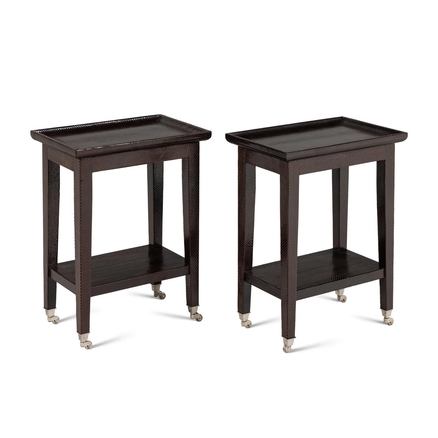 A Pair of J Robert Scott Telephone Tables