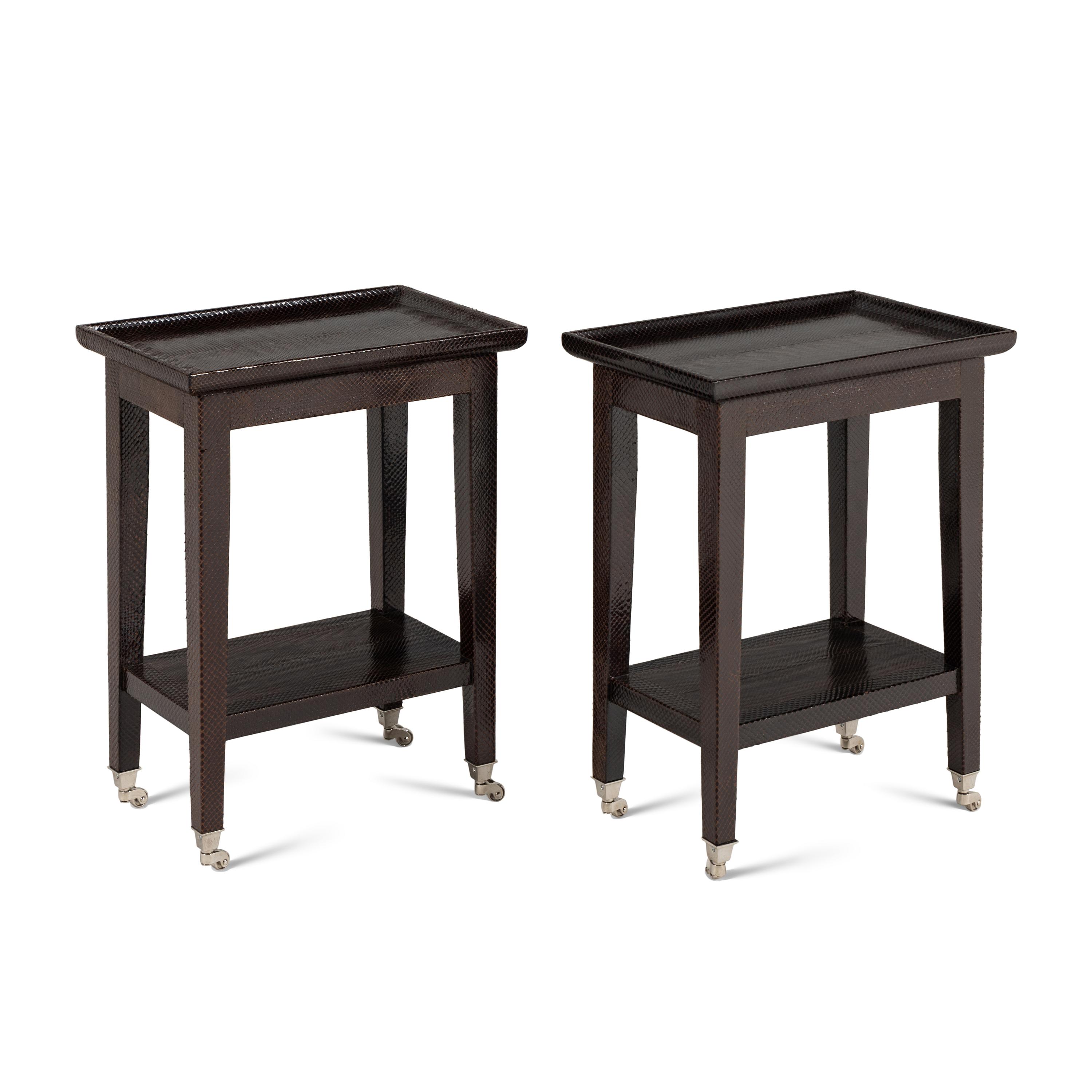 A Pair of J Robert Scott Telephone Tables