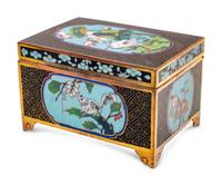 13 Chinese and Japanese Cloisonné Enamel Rectangular Boxes