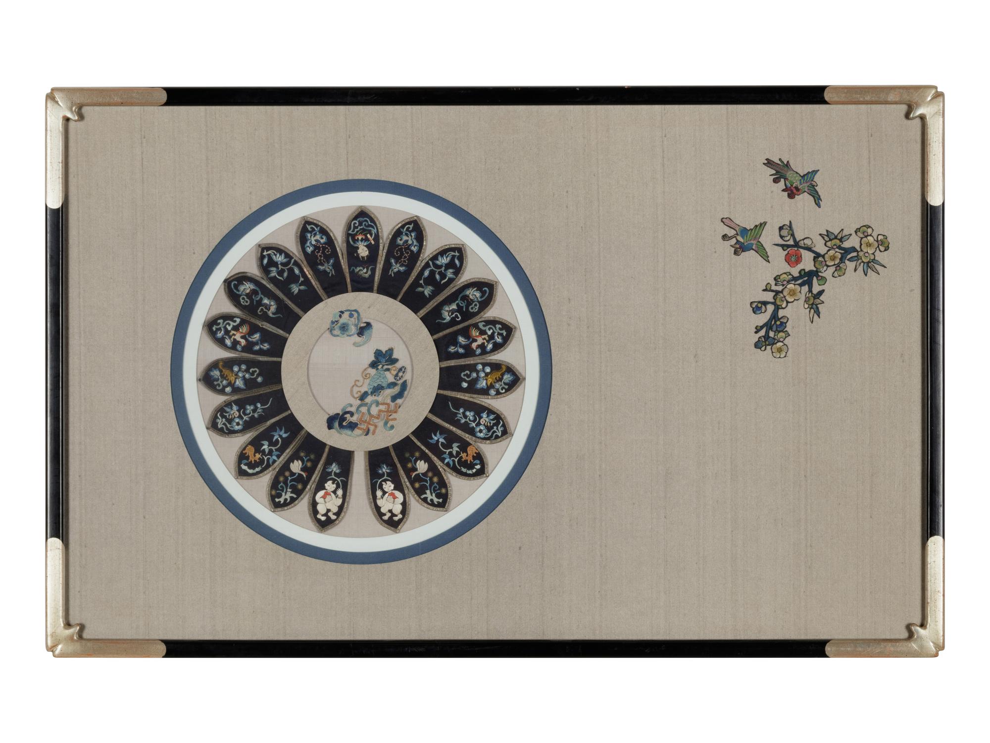 10 Chinese Embroidered and Woven Silk Articles