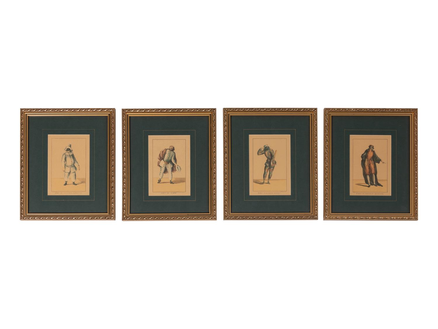 A Group of Four Colored Engravings from Histoire du Théâtre Italien